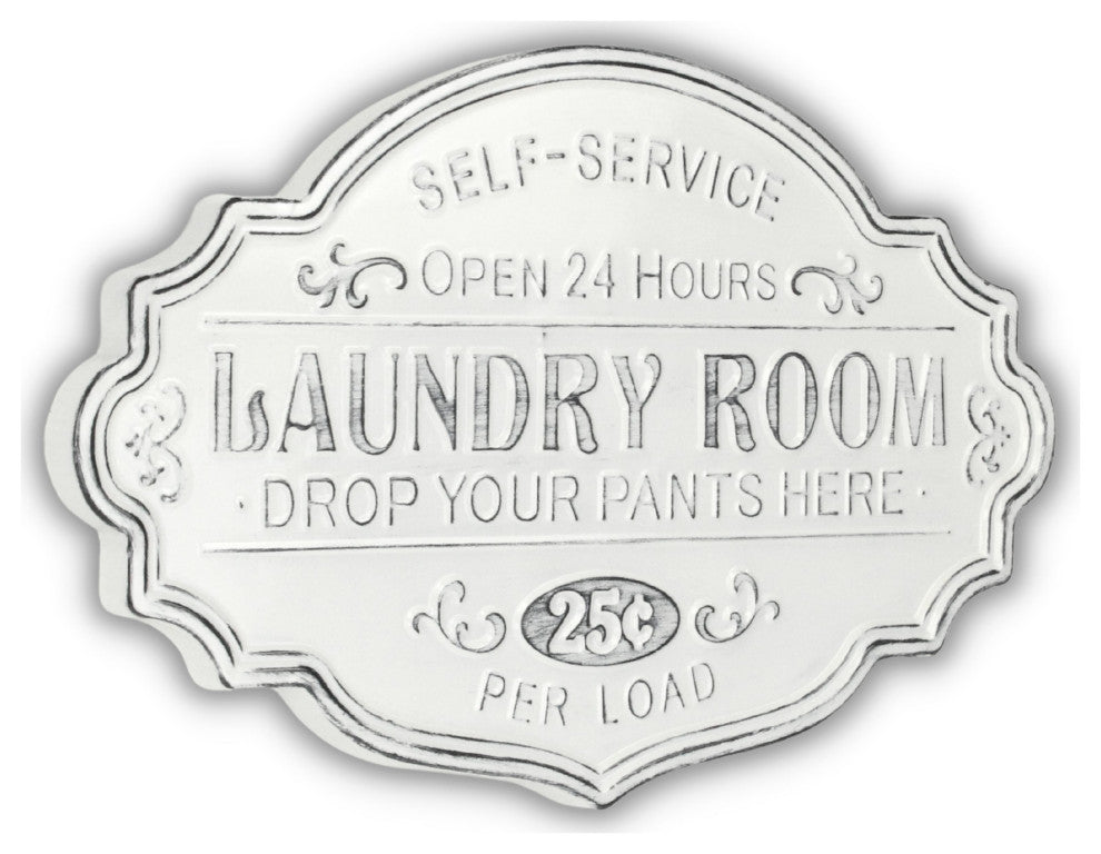 Enamel Finished Laundry Room Sign