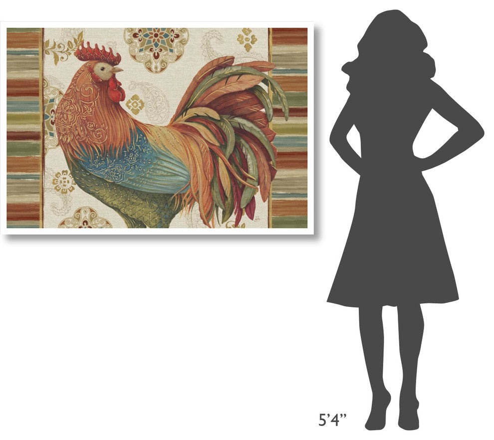 "Rooster Rainbow IA" Digital Paper Print by Daphne Brissonnet, 50"x34"