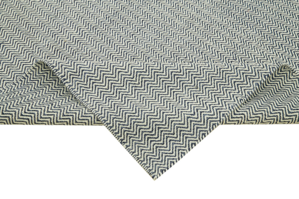 Rug N Carpet - Handmade Modern Design 8' 1'' x 10' 0'' Wool Unique Kilim Rug