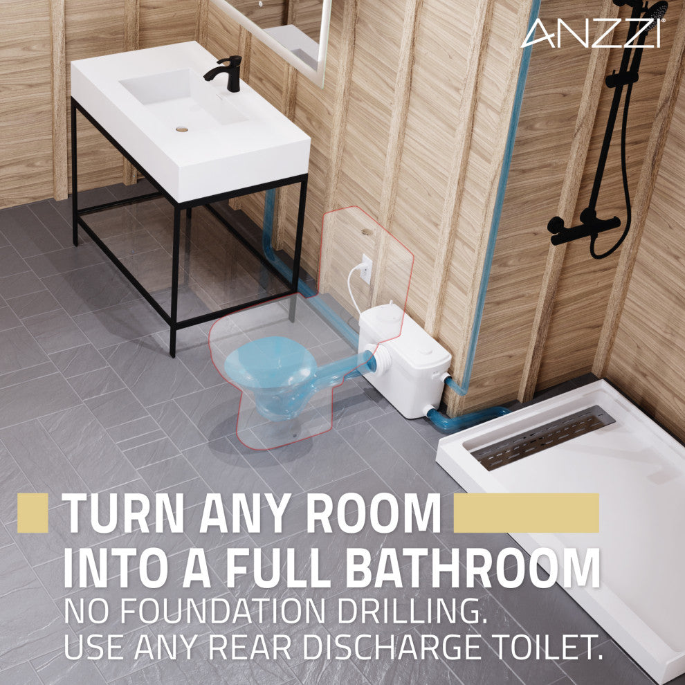 NESSO .8-HP, 600-Watt Macerator Effluent Pump