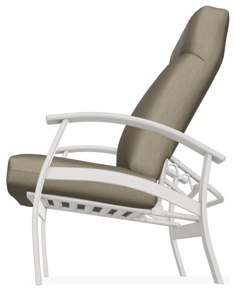 Belle Isle Cushion Outdoor Adjustable Back Chair, Huskie/Snow
