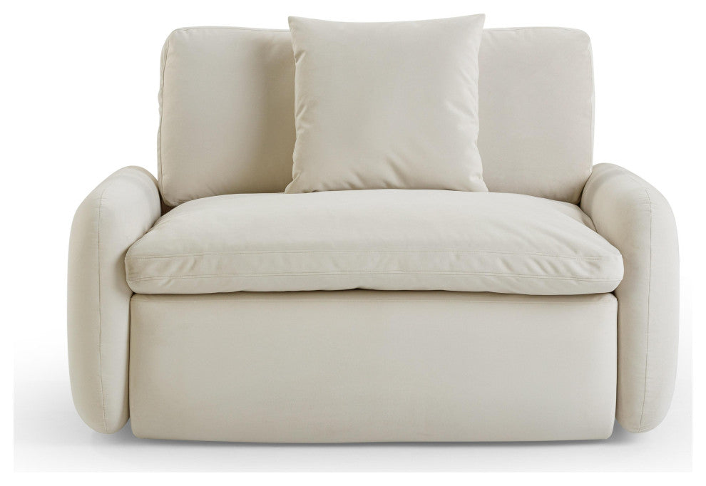 Rachelle Boucle Lounge Chair, Cream