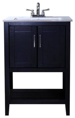 24"  Espresso Sink Vanity Without Faucet