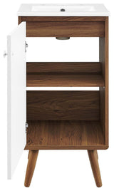 Transmit 18" Bathroom Vanity, Walnut White