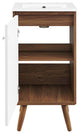 Transmit 18" Bathroom Vanity, Walnut White