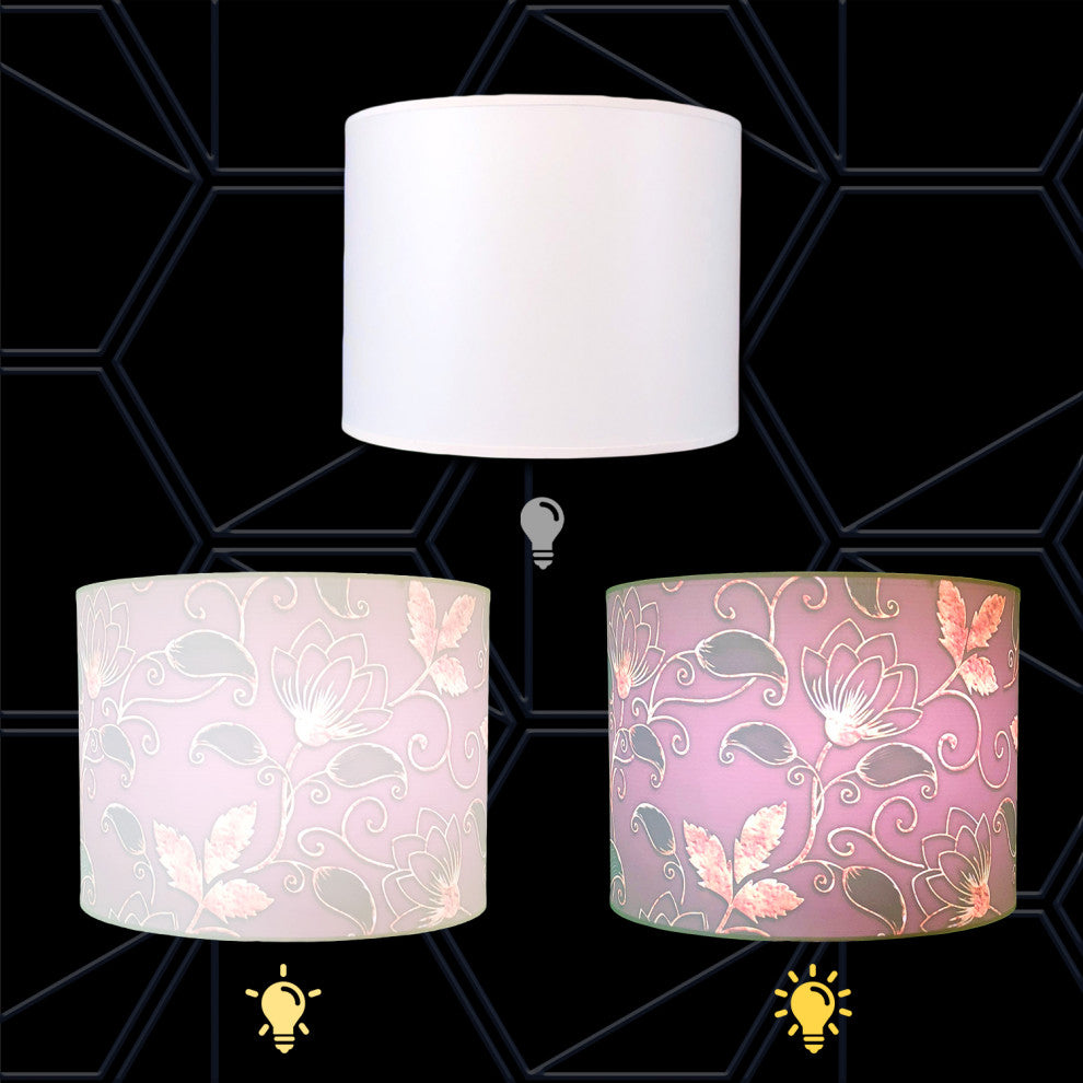 Royal Designs Modern Trendy Decorative 2-Sided Silhouette Hardback Lampshade, Go