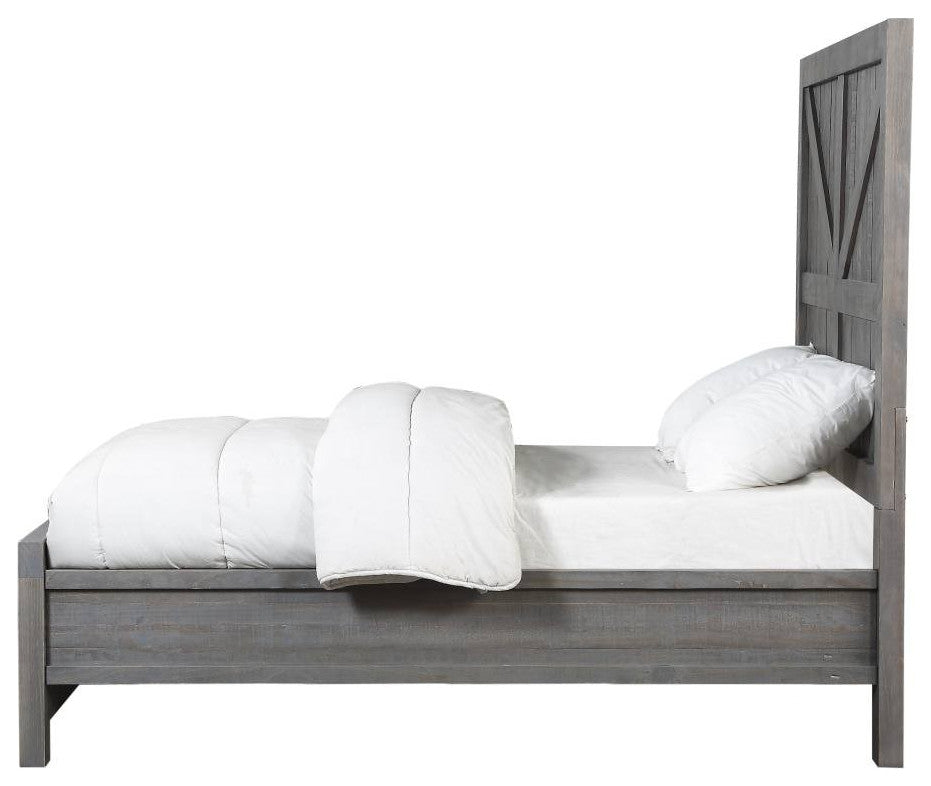 Haven Modern Farmhouse Rustic Bed, King