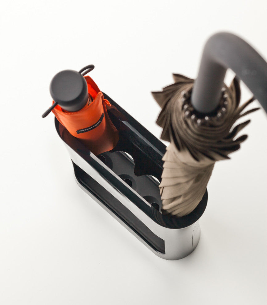 Oval Umbrella Stand, Black