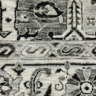 Callum Compass Medallion Grey/Ivory Fringe Edge Rug Runner