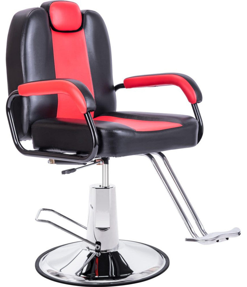 Deluxe Reclining Barber Chair With Heavy-Duty Pump