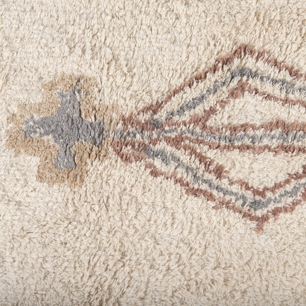 Carla 5x8 Earthy Neutrals Patterned Cotton Area Rug