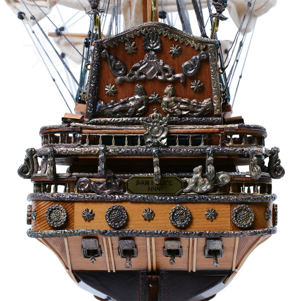 San Felipe Medium Museum-quality Fully Assembled Wooden Model Ship