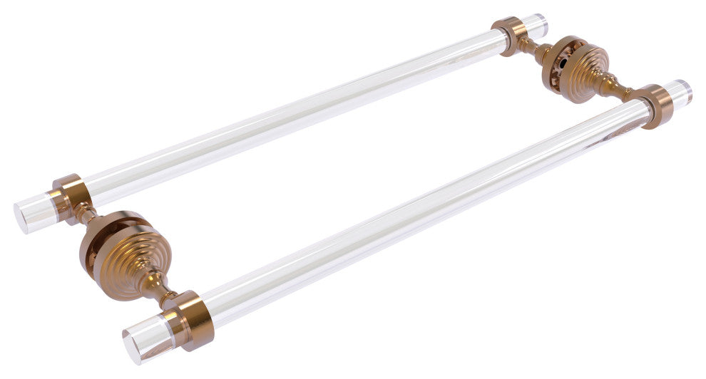 Pacific Grove 18" Back to Back Shower Door Towel Bar, Brushed Bronze
