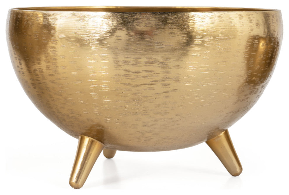 Yasmeen Gold Metal Planter Bowls, Set of 3