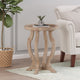 Ridge French Country Accent Table With Round Top, Natural