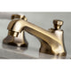 Kingston Brass Widespread Bathroom Faucet With Brass Pop-Up, Antique Brass