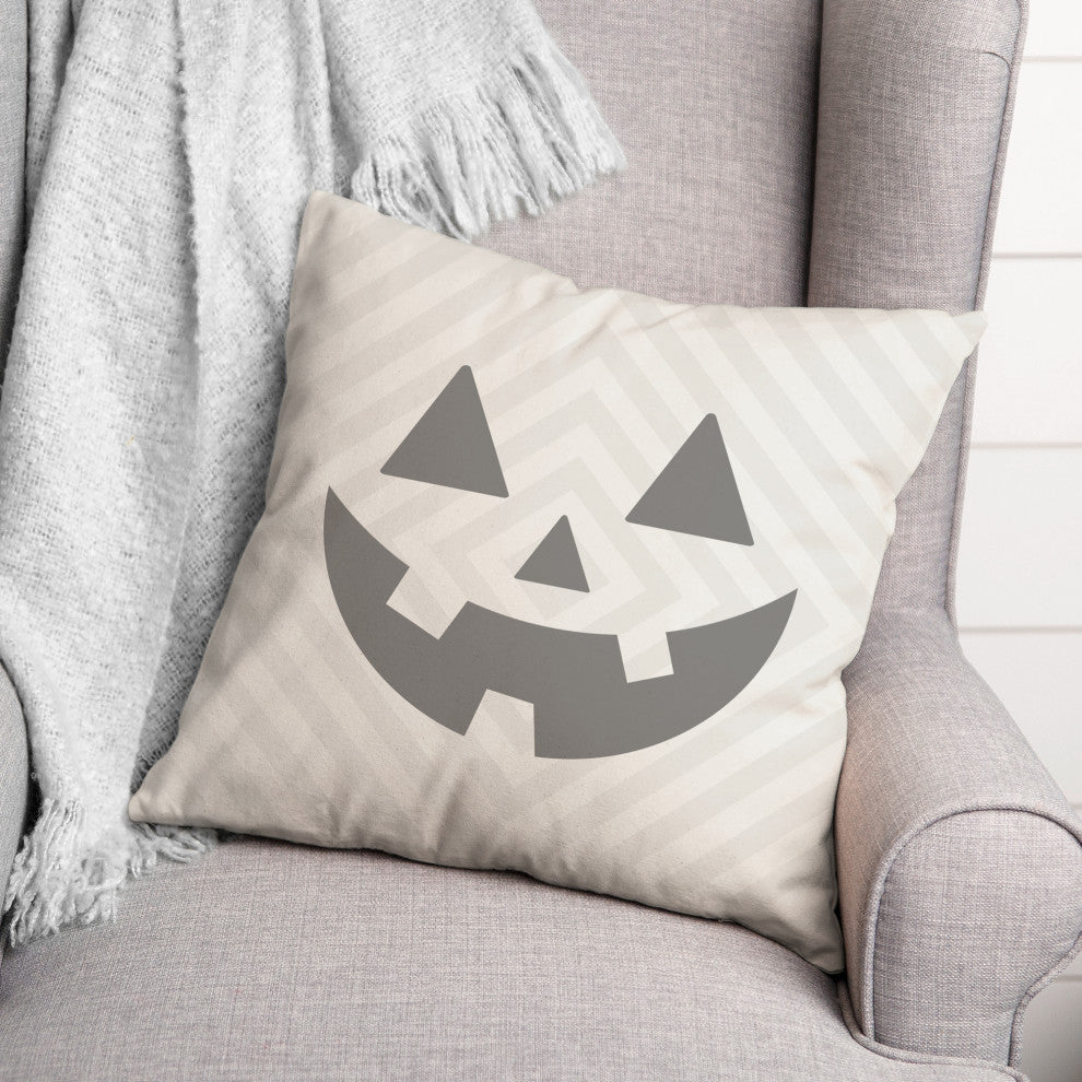 Neutral Diamond Jack 16x16 Throw Pillow