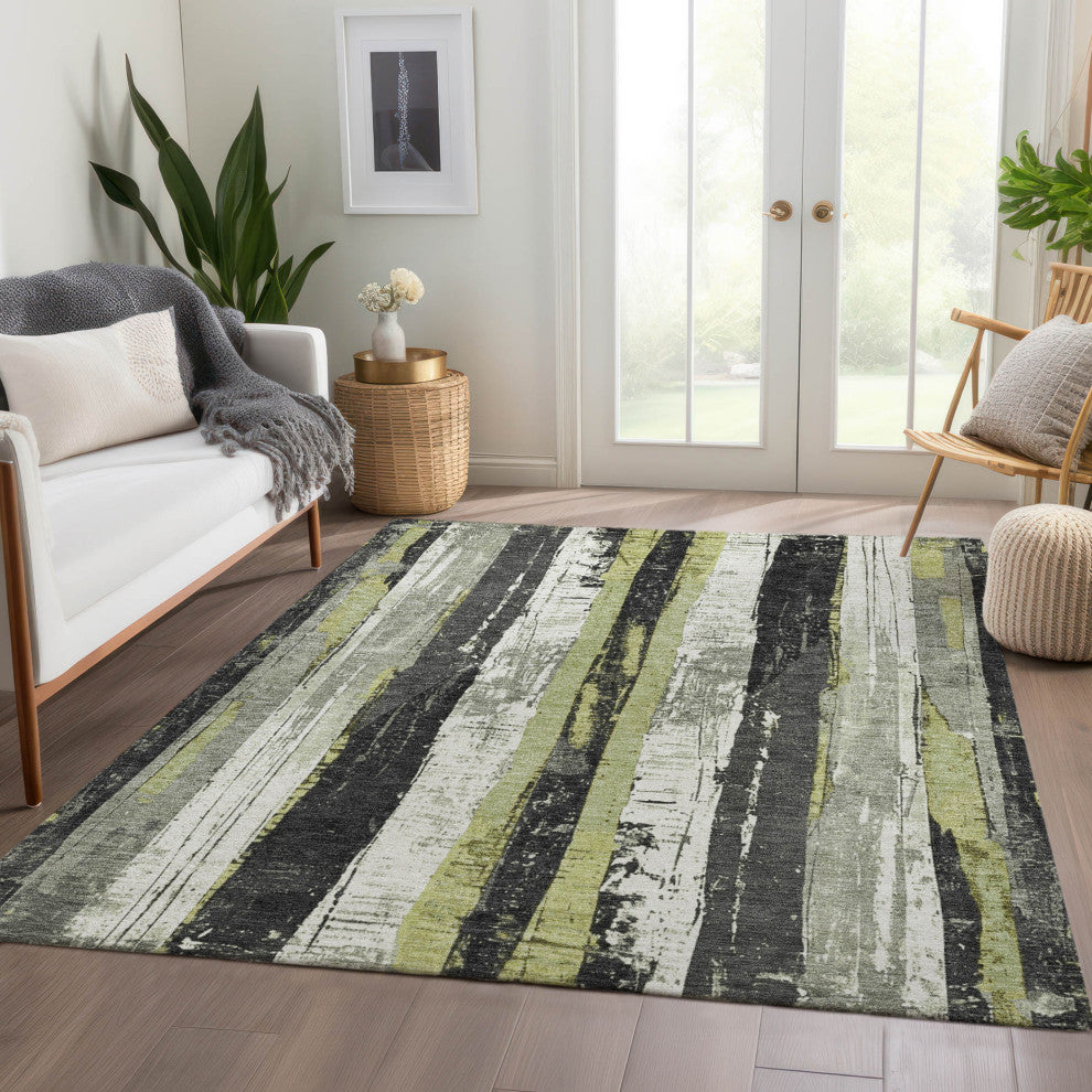 Machine Washable Indoor/Outdoor Chantille ACN1872 Aloe 2'6" x 3'10" Rug