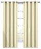100% Blackout Diamond Woven Drapes, 2PC, Ivory, 108"x96"