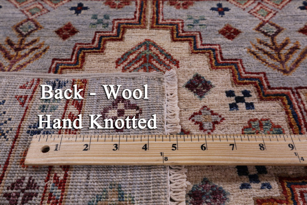 Hand Knotted Super Kazak Khorjin Rug 6' 9" X 8' 1" Q11064