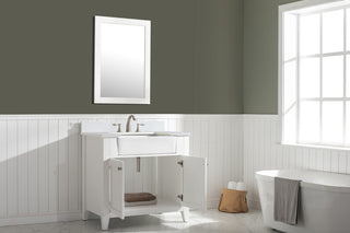 Burbank Transitional White 36" Single Vanity