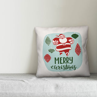 Merry Christmas Santa Throw Pillow, 18"x18"