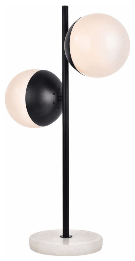 Elegant Lighting LD6156 Eclipse 2 Light 23" Tall Table Lamp - Chrome