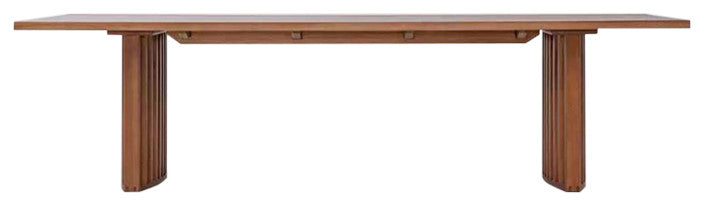 Zither 118" Dining Table, Pumpernickel