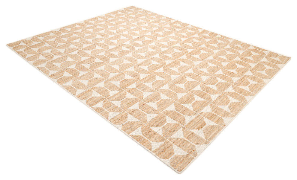 Elle Handmade Area Rug Ivory, 5' 0" X 8' 0"