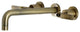 KS8023KL Two-Handle Wall Mount Tub Faucet, Antique Brass