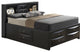 Storage Bed, Black, King