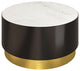 Zeke Coffee Table White, Black/Gold