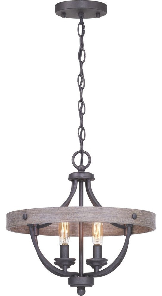 Gulliver Collection 4-Light Semi-Flush Convertible, Graphite
