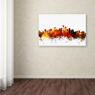 "Seattle, Washington Skyline III" Canvas Art by Michael Tompsett