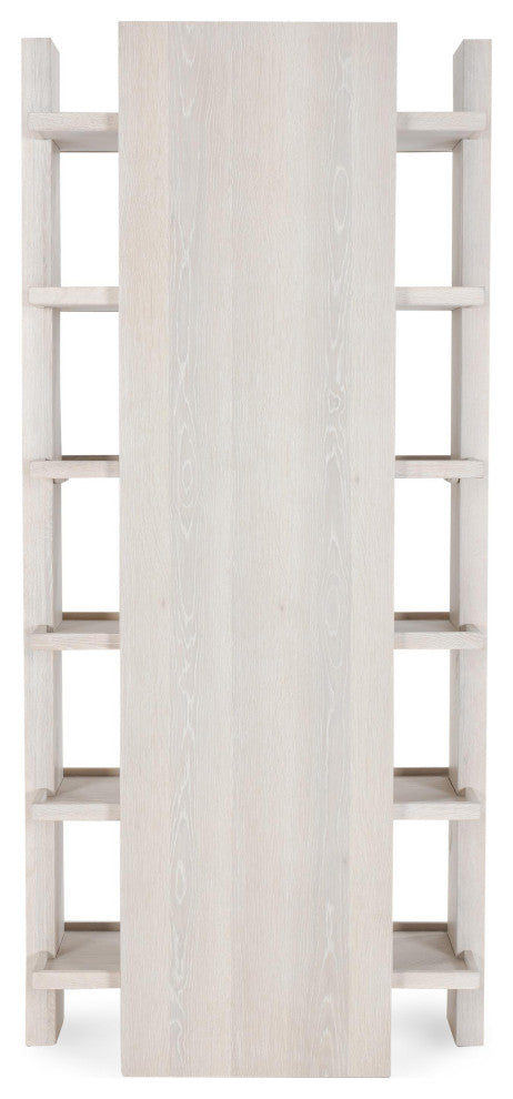 Kosas Home Doku 6 Shelf Oak Veneer White Wash Bookshelf