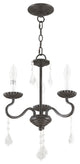 Callisto 3-Light Mini Chandelier, English Bronze