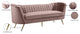 Margo Velvet Upholstered Set, Pink, Sofa