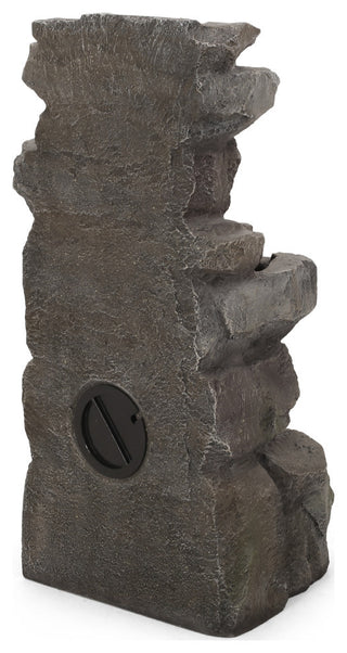 Trion Outdoor 4 Tier Rock Fountain, Stone Gray