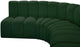 Arc Boucle Fabric Upholstered 8-Pc. U-Shaped Modular Sectional, Green