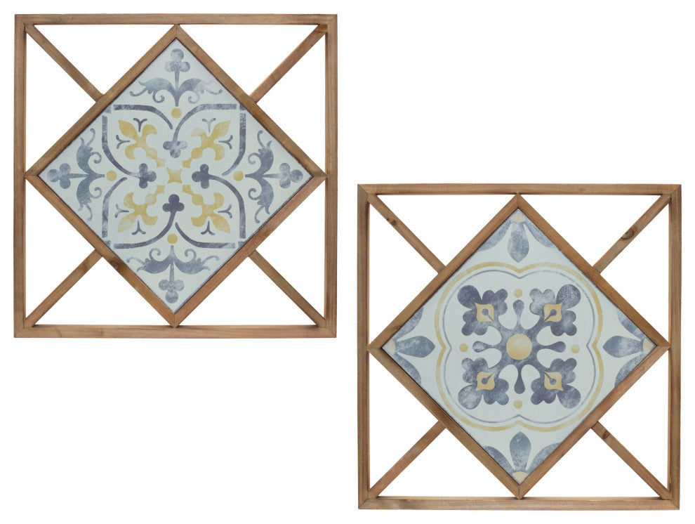 Metal Wall Tile, 2-Piece Set