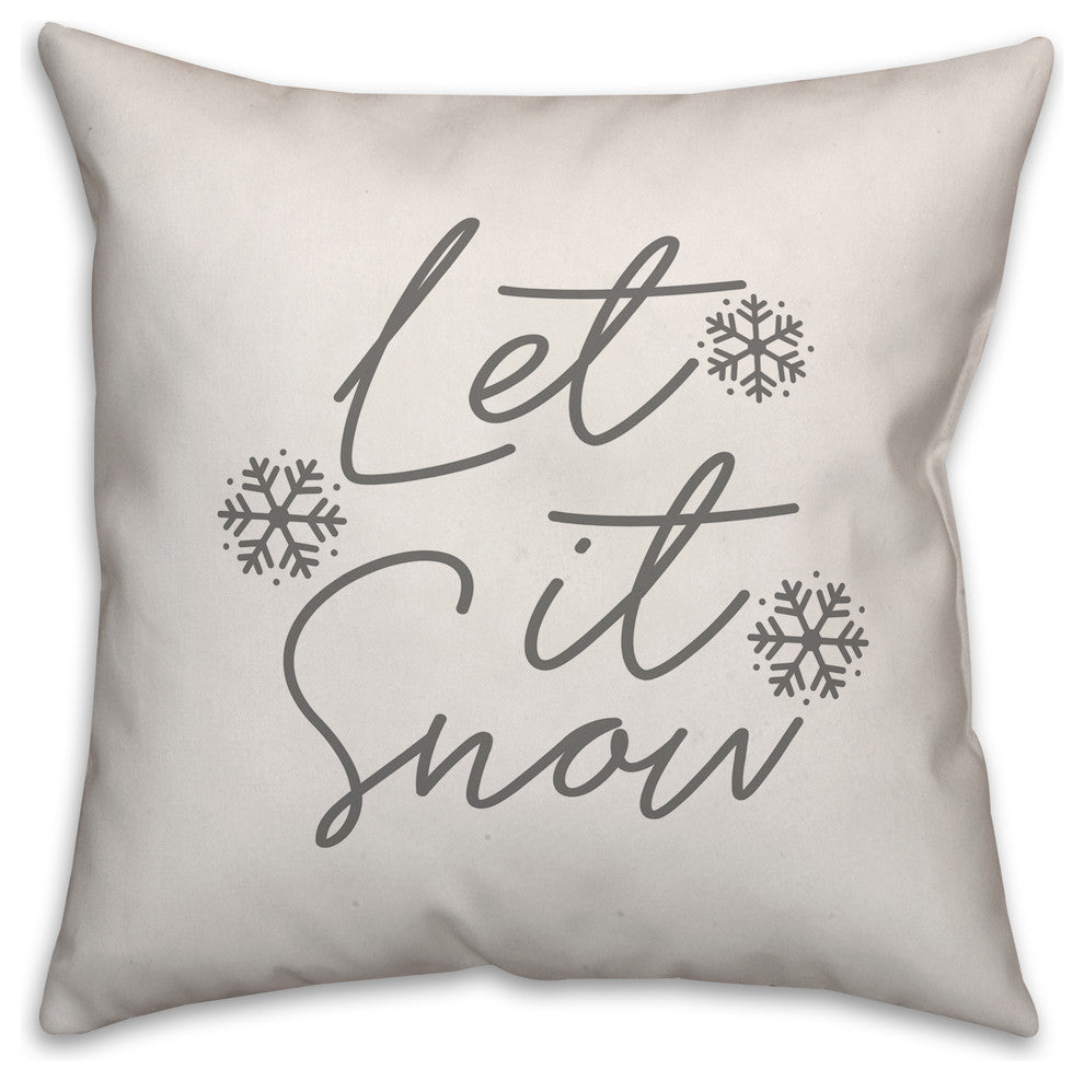 Let It Snow 18"x18" Throw Pillow