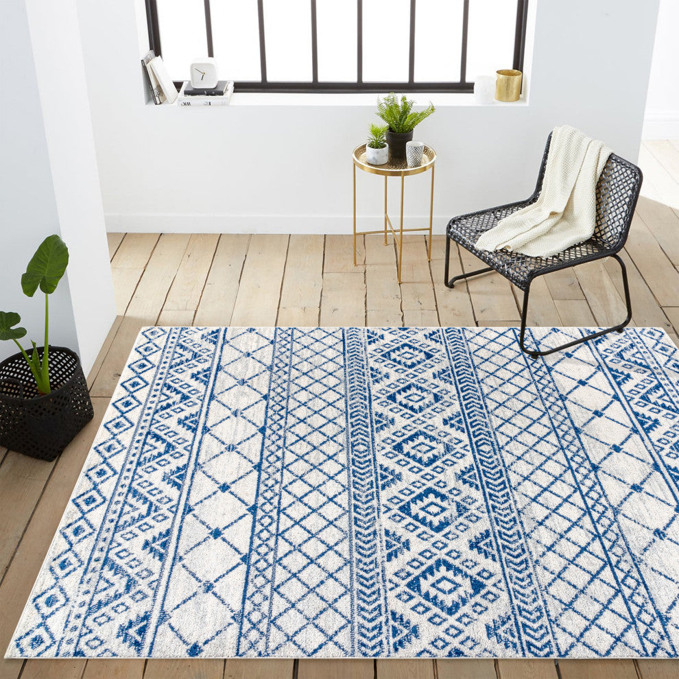 Moroccan HYPE Boho Vintage Tribal Area Rug, 8 X 10