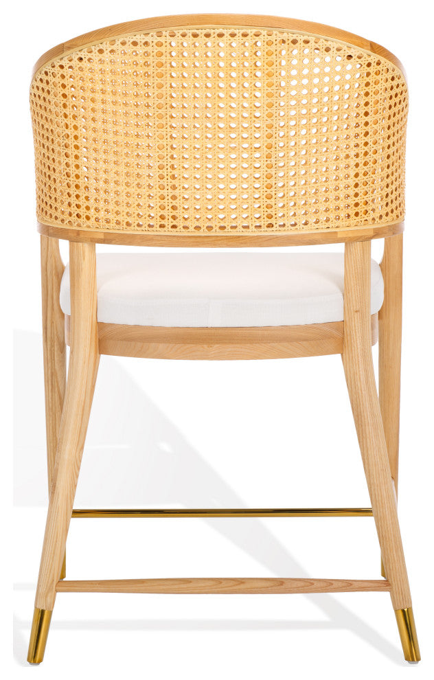 Safavieh Couture Rogue Rattan Counter Stool, Black