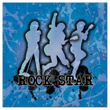 Rock Star Blue 20x20 Canvas Wall Art