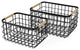 Set of Two Black Metal Baskets