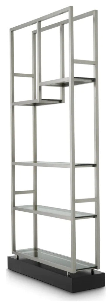 Steel Shelf Cabinet, Eichholtz Corrado I, Silver
