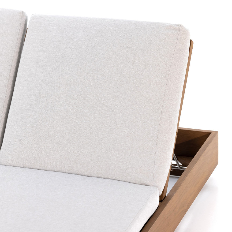 Kinta Outdoor Double Chaise Lounge-Stone