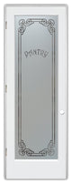 Pantry Door - Naples Harrington - Primed - 30" x 80" - Knob on Right - Pull Open