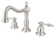 Kingston Brass Widespread Bathroom Faucet With Brass Pop-Up, Brushed Nickel