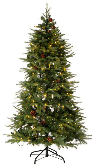 6' Pre-Lit Green Fir Artificial Christmas Tree With Lights